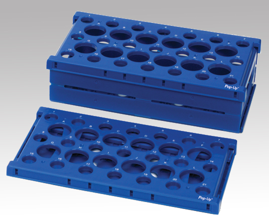 1-3240-01 遠沈管用折りたたみラック ブルー HS24320Bアズワン