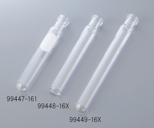 1-3966-14 ディスポーサブルネジ付試験管 φ20×125mm スポット無し 99449-20コーニング・PYREX