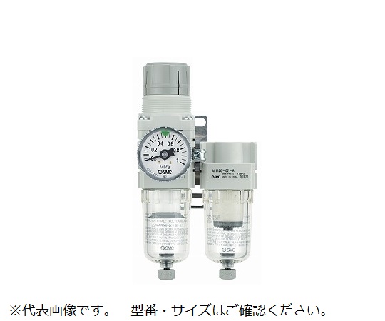 1-4448-12 エアーフィルター フィルターレギュレーター+ミストセパレーター Rc1/4 AC30D-02G-BSMC