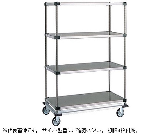 【組立必要】1-4580-02 ソリッドエレクターシェルフ ドーリー付 943×500×2028mm MSS910SETエレクタ