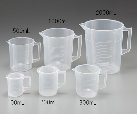 1-4622-16 ポリプロピレン手付きビーカー2000mL ニッコー
