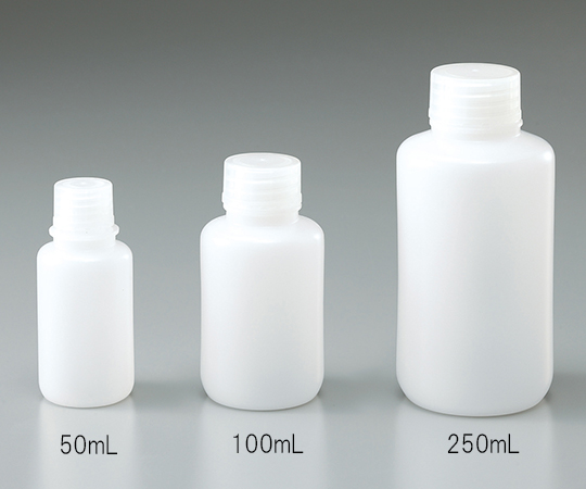 1-4657-75 細口瓶 HDPE製 500mL 50本(ケース販売) アズワン
