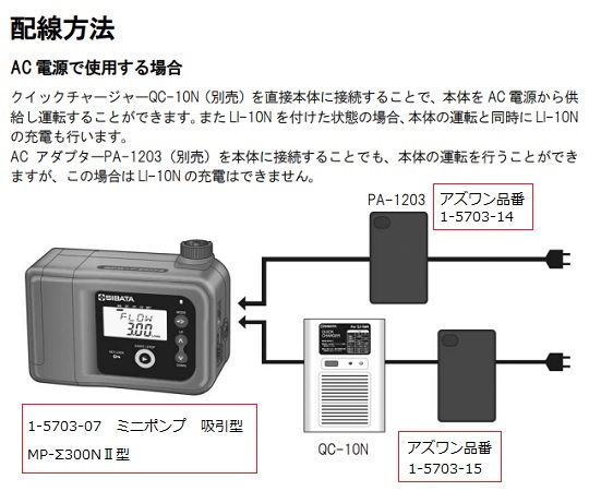 1-5703-07 ミニポンプ 吸引型 MP-Σ300NⅡ型柴田科学