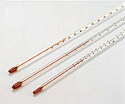 1-610-08 赤液棒状温度計 -30～50℃ 0240-00佐藤計量器製作所