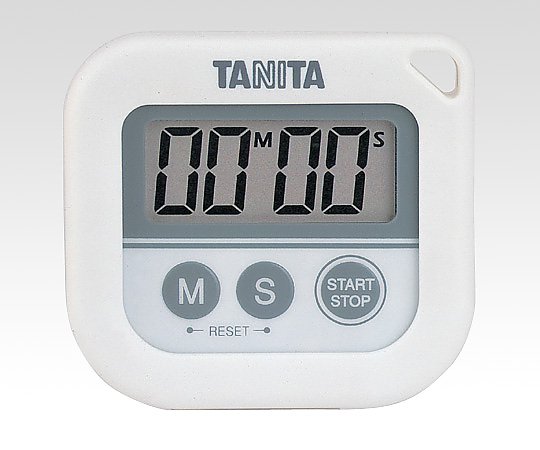 1-6417-11 丸洗いタイマー(100分計) ホワイト TD-376N-WHタニタ