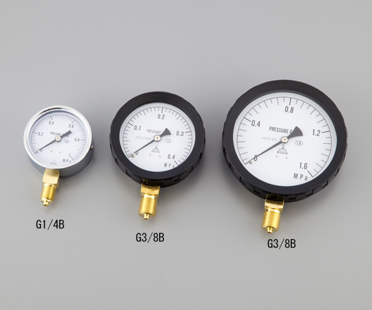 【校正対応】1-7508-07 汎用圧力計A形 φ100 G3／8B2.5