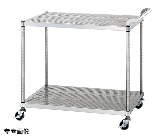 1-7603-12 パンチングワゴン(ガード無し棚2段仕様) 750×450×800mm PM02-7545-NE75シンコー