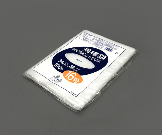 1-8279-16 ポリバック規格袋（0.03mm） 340×480mm 100枚 L03-16オルディ
