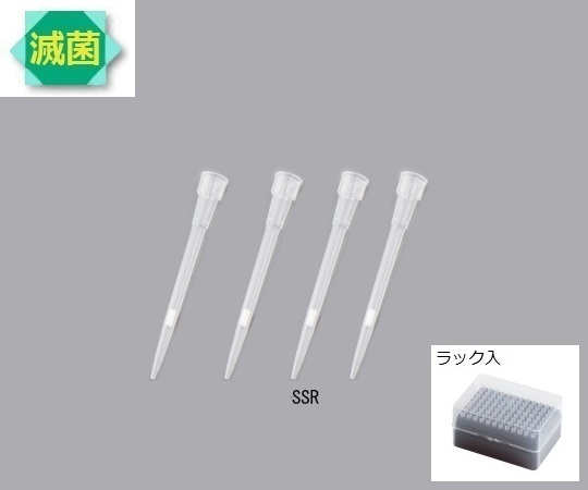 【滅菌】1-8308-02 フィルター付クリーンチップ 0.5～10μL 滅菌済 96本／ラック×10ラック 00-BMT2-F