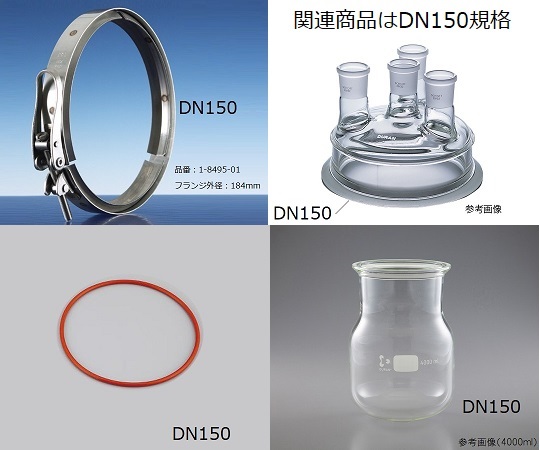1-8496-02 セパラブルフラスコ用O-Ring（DURAN(R)） 157×5mm テフロンFEP被覆シリコン 29222