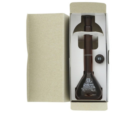 1-8659-04 メスフラスコ （全量フラスコ・カスタムA） 茶 25mL 柴田科学