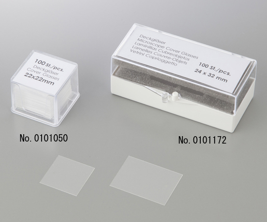 1-877-02 カバーグラス 18×18mm 100枚×10箱入 01 010 30アズワン