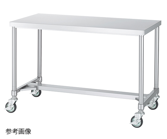 1-8862-12 ステンレス作業台(導電仕様・ゴムキャスター) 900×750×800mm WHC-9075-RE100シンコ