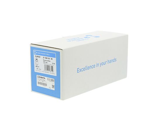 1-8870-10 ねじ口瓶角型白 デュラン(R) 青キャップ付 250mL 017230-250SCHOTT/DURAN