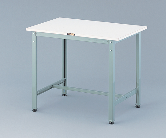 【大型商品※送料別途】【組立必要】1-9191-06 ポリ化粧板作業台 グリーン 1200×900×740mm AE-1209
