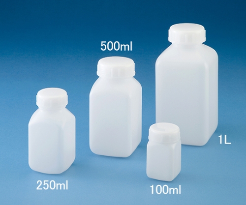 ニッコー10-3001-55　標準規格瓶　角型広口（ナチュラル）　１００ｍｌ　1030-01ニッコー