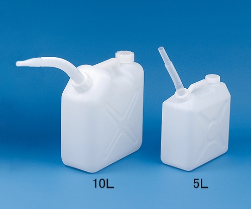 ニッコー10-4932-55　平角缶（２ヶ口）１０Ｌ　ノズル付　1049-32ニッコー