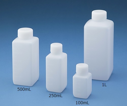 ニッコー15-4303-55　Ｊボトル角型　細口(ナチュラル)　５００ｍｌ　滅菌済　ニッコー