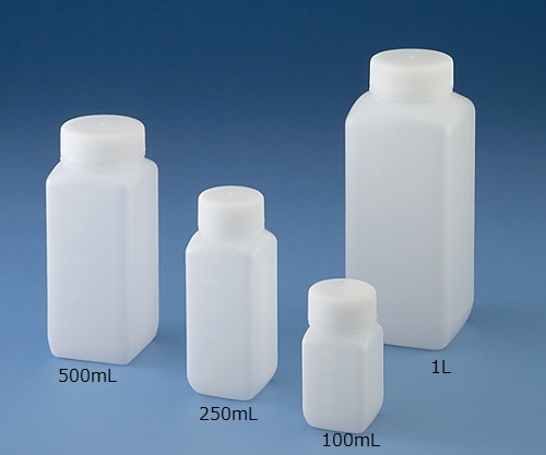 ニッコー15-5302-55　Ｊボトル角型　広口（ナチュラル）　２５０ｍｌ　滅菌済　ニッコー