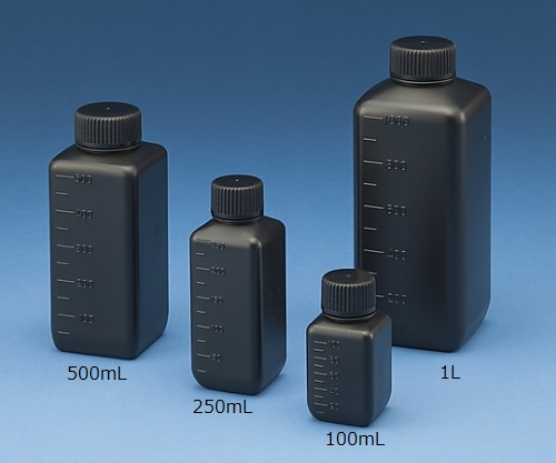 ニッコー15-6001-55　Ｊボトル角型　細口　遮光　１００ｍｌ　ニッコー
