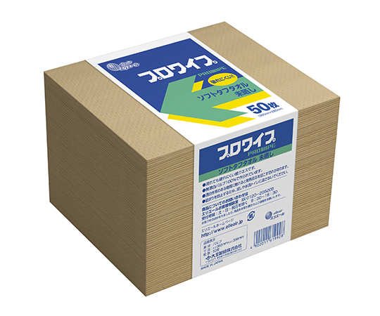 2-1621-12 プロワイプ・ソフトタフタオル 380×280mm 未晒帯止め四ッ折り 703356エリエール(大王製紙)