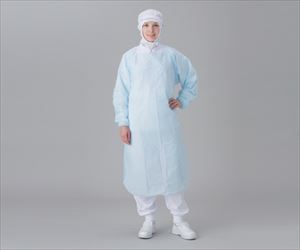 【食品衛生法適合】2-3654-01 ディスポエプロン PE袖付 E-34 Mホワイトマックス