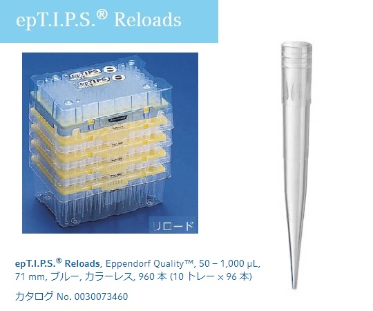 2-4875-05 ピペットチップ(epTIPS) リロード 50～1000μL 96本/トレー×10 0030073460エッ