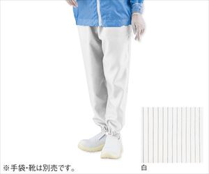 2-5189-12 アズピュアクリーンパンツ 白 M アズピュア（アズワン）