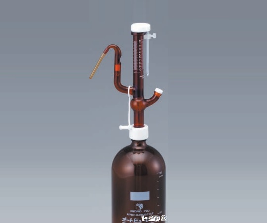 2-5639-03 オートビュレット（茶瓶付・茶） 10mL 10B
