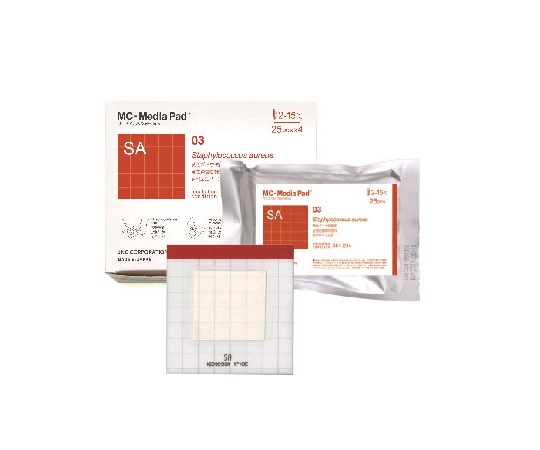 【冷蔵】【法人・施設限定】2-5838-14 MC-Media Pad(TM) 黄色ブドウ球菌用 (100枚) JNC