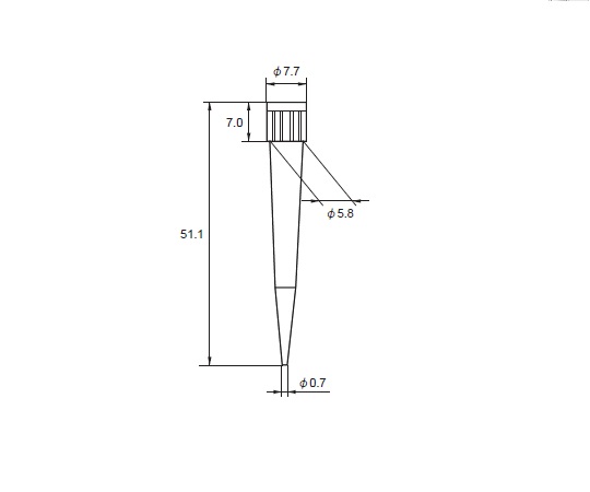 2-652-22 マイクロピペット用チップ 2～200μL 1000本入 00-BMT2-SEニチリョー