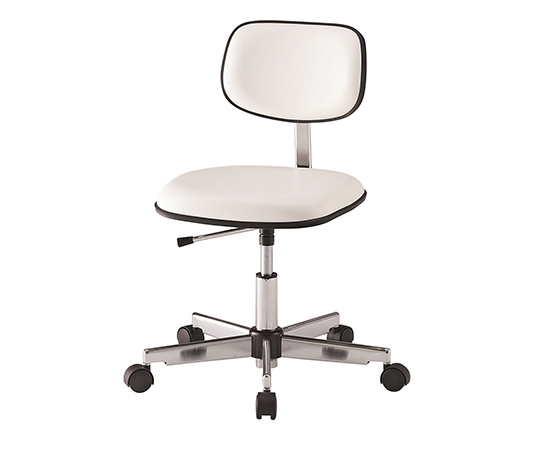 2-666-05 クリーンカラフルスタンダードチェア（クラス100対応） 足掛リング無し ホワイト LSC-Wアズワン