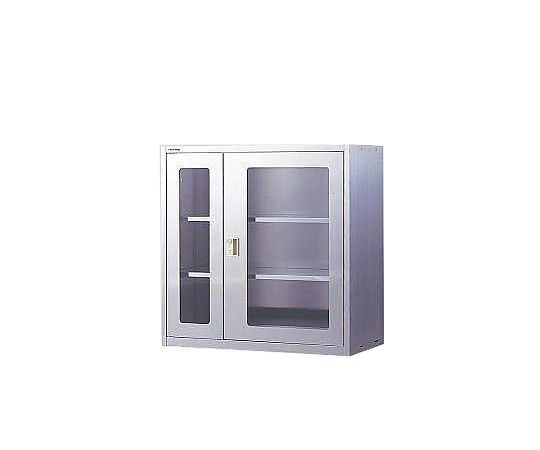 【大型商品※送料別途】2-7990-02 耐震薬品庫（薄型） ガラス窓付 Ｗ900Gアズワン