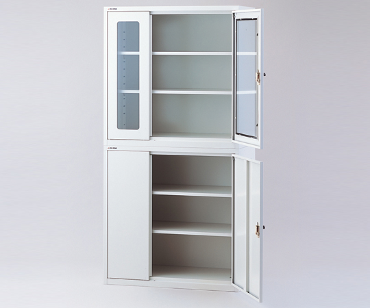 【大型商品※送料別途】2-7990-04 耐震薬品庫（薄型）ガラス窓付 SW900Gアズワン