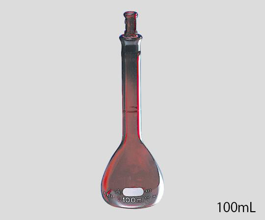 2-9475-04 メスフラスコ CLassA 茶 10mL 55640-10コーニング・PYREX