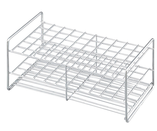 2-9502-21 ステンレス試験管立 配列：6×10 サイズ：□17mm 15‐60Hサンポー