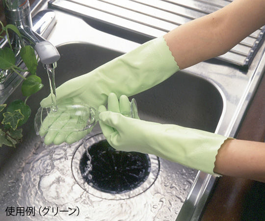 2-9729-11 ビニール裏毛付き手袋 中厚手 S ピンク 1双 ショーワグローブ