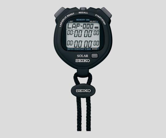 2-9869-01 デジタルストップウォッチ（ソーラー充電型） ブラック SVAJ001セイコー