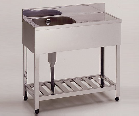 【大型商品※送料別途】2-9895-06 流し台（1槽水切りシンク・左水槽） HPM1-1500L