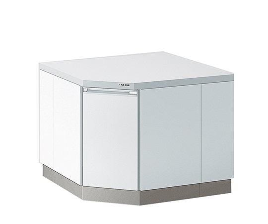 【大型商品※送料別途】3-1283-11 サイド実験台 ホワイトタイプ・コーナー用 1000×1000×800 SJA-1010
