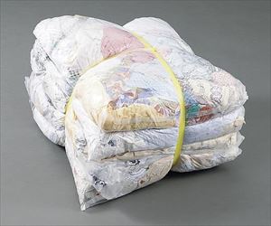 3-1867-01 縞ウエス 淡色 1セット(2kg×5袋入) W0240日光物産