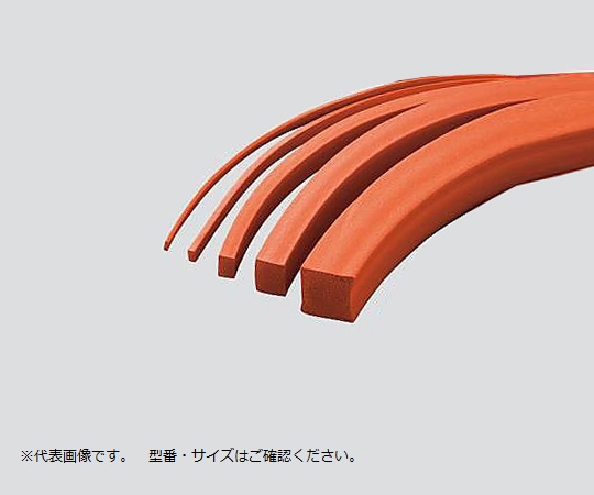 3-3218-39 シリコーンスポンジ紐(赤)角 5mm×40mm 3-3218-39 シリコーンスポンジ紐(赤)角 5mm×40mm
