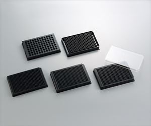 3-3321-03 黒色マイクロプレート 平底 96well・Q型 γ線滅菌済（フタ付き） P96FQBSステム