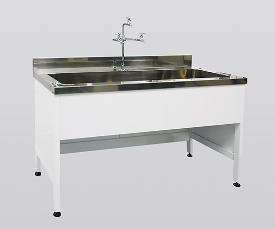 【大型商品※送料別途】【大型商品※送料別途】アズワン3-4156-02　スチール流し台　奥行７５０・１槽シンクタイプ　１５００×