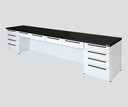 【大型商品※送料別途】3-4469-05 サイド実験台 スチ-ルユニット・オ-プン型 3600×750×800 SSSA-360