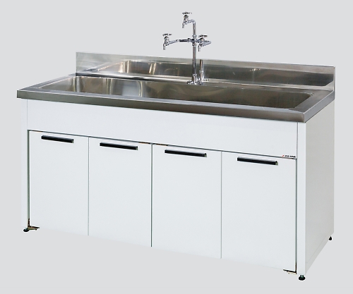【大型商品※送料別途】【大型商品※送料別途】アズワン3-4479-04 流し台 スチールタイプ 扉付き 1500×600×800 【大型商品※送料別途】【大型商品※送料別途】アズワン3-4479-04 流し台 スチールタイプ 扉付き 1500×600×800