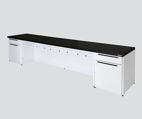 【大型商品※送料別途】3-4487-05 サイド実験台 スチ-ルユニット・オ-プン型 3600×750×800 SSTA-360