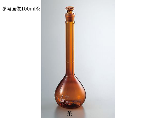 3-496-06 メスフラスコ（JIS規格） 100mL 55640JIS-100コーニング・PYREX