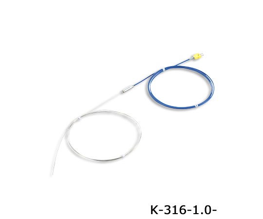 3-5393-01 Kシース熱電対(SUS316タイプ)650℃ φ1.0×1000mm K-316-1.0-1000