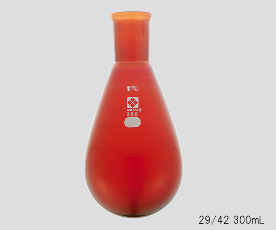 3-5920-03 共通すり合わせなす形フラスコ(茶褐色)19/38 50mL 柴田科学